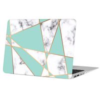 MacBook Air 11 Inch Case, Funut Matte Rubber Coated Soft Touch Plastic Hard Case Shell Fashion Style for MacBook Air 11.6 Inch A1370 A1465, Cyan Marble