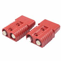 X-Haibei 1 Pair 175 Amp 2 Gauge Battery Quick Connector Red, Jumper Cables Connect Disconnect Plug for Trailer Forklift