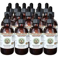 Liquorice Alcohol-Free Liquid Extract, Organic Liquorice (Glycyrrhiza Glabra) Dried Root Glycerite Hawaii Pharm Natural Herbal Supplement 15x4 oz