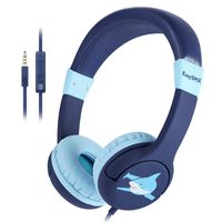 Kids Headphones, Wired Over Ears Kids Headset with Volume Controller for Smart Phone/Tablet (Blue)