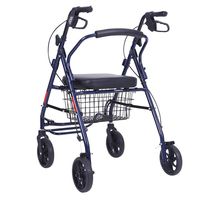 Rollators KALO ROMX-Drive Medical Four Wheel Walker with Fold Up Removable Back Support,Portable Shopping Cart Collapsible WalkerROMX-