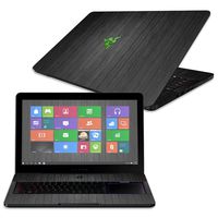 MightySkins Skin Compatible with Razer Blade Pro 17" - Black Wood | Protective, Durable, and Unique Vinyl Decal wrap Cover | Easy to Apply, Remove, and Change Styles | Made in The USA