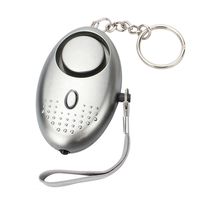 FARCTRL Portable Self Defense Alarm Keychain Loud Siren Song Emergency Protection Safety Devices Mini Anti-Wolf Anti Rape Attack Panic Security Alarm Keychain for Lady Child Woman (Silver)