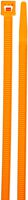 Standard Fluorescent Cable Tie, 50lbs Tensile Strength, 3" Bundle Diameter, 0.187" Width, 11.1" Length, Orange