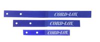 Cord-Lox - Rivet Series - Hanging Cable Management Strap - 10 Pack - Solution for Musicians, Garage, Home Organization - Made in USA (1" x 9" - Blue)