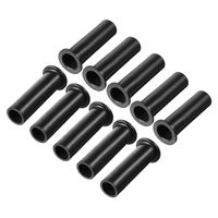 uxcell 10 Pcs PVC Strain Relief Cord Boot Protector Cable Sleeve Hose 49mm Long Black