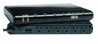 Tripp Lite 6 Outlet Under-Monitor Isobar Surge Protector Power Strip, 2 USB, 8ft Cord, Tel/Modem/Fax Protection, RJ11, $100,000 Insurance (MT-6PLUS)