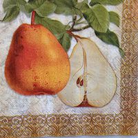 psnL40 Punch Studio 40 Ct Paper Luncheon Napkins, Harvest Pear Botanical