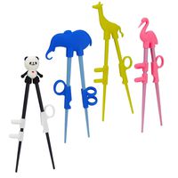 Plum Garden 4 pcs learning chopstick helper, Children's Training Chopsticks, Animals Chopsticks for childrens beginners