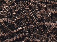 Pack Of 1, Solid Chocolate Crinkle Cut Paper Shred (Spring-Fill / Zig Fill) 1/8" wide 8 oz Made In USA