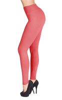 SATINA #1 High Waisted Buttery Soft Leggings | Regular and Plus Size | 22 Colors (One Size, Coral)