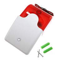 Maxmoral 1-Pack DC12V Wired Alarm Strobe Flashing Light Horn Flash Sound Siren for Home Security Alarm System 120dB