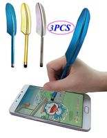 ZLMC Fine Point Stylus Pen ,High Precision Capacitive Compatible Kindle Fire Laptop Samsung Galaxy Tablet IPad Mini Pro Tab Tablets and Phone Goose Quill [3pcs] (Silver,Orange,Blue)