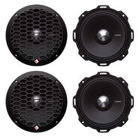 4) Rockford Fosgate PPS4-6 6.5" 800 Watt 4-Ohm Midrange Car Loudspeakers Speaker