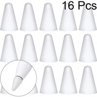 16 Pieces Nibs Writing Cover Compatible with Apple Pencil Protector for 1st & 2nd Generation, Nibs Cover for iPad Pencil Tips and Writing Protection(White)