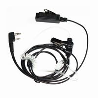 Caroo Police Covert Acoustic Tube Earpiece Headset for Kenwood Kenwood Puxing Wouxun Hytera Two Way Radio TK250 TK260 TH-215 D7 D7A F6 F6A Etc.