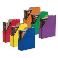 Classroom Keepers Magazine Holders, Assorted Colors,  12-3/8"H x 3-1/8"W x 10-1/4"D, 6 Pieces