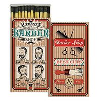MY SWANKY HOME Retro Vintage Style Barber Shop Matches | Set 10 Beard Masculine