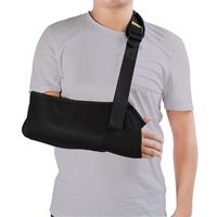 Universal Arm Sling with Adjustable Soft Padded Shoulder Strap for Adults Unisex Black