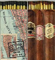 Decorative Matches New York City and Cigars Match Boxes with Long Kitchen Matches Great for Lighting Candles, Grills, Fireplaces and More | Set of 2 Large Match Boxes
