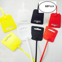 Xingo 10 Inch Nylon Marker Cable Ties with Cable Tag(Red Yellow White Black) (Yellow)