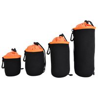 VGEBY 4Pcs Camera Lens Pouch Case, Thicken Waterproof Neoprene Protective Pouch Set for DSLR