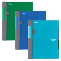 Five Star Advance Spiral Notebooks, 2 Subject, College Ruled Paper, 100 Sheets, 9-1/2" x 6", Blue, Green, Teal, 3 Pack (38640)