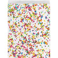Club Pack of 120 Large Multicolored Sprinkle Fever Decorative Paper Party Treat Bags 8.75"