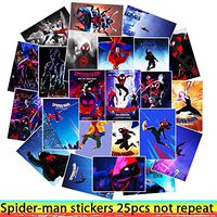 25pcs Cartoon Movie Spider-Man Into The Spider-Verse Stickers for Luggage Laptop DIY Decals Stickers Waterproof Skateboard Toy