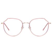 DUCO Blue Light Blocking Computer Reading and Gaming Eyewear Tinted Glasses,Anti Blue Light 100% UV Protection Clear Lens W014 (Pink Rose)