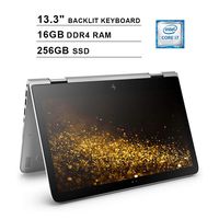 2019 HP Envy X360 2-in-1 Full HD 13.3 Inch Touchscreen Convertible Laptop (Intel Dual Core i7-7500U Up to 3.5GHz, 16GB RAM, 256GBPCIe SSD, WiFi, Bluetooth, Backlit Keyboard, Windows 10 Pro) (Renewed)