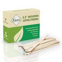 Coffee Stirrers Sticks, Natural Birch Wood 500 Count, 5.5", BPA Free Eco-Friendly Beverage Stirrers (5.5Inches / 500PC)