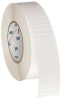 Brady THT-45-423-10 1.5" Width x 0.25" Height, B-423 Permanent Polyester, Gloss Finish White Thermal Transfer Printable Label (10000 per Roll)