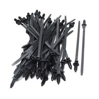 Sydien Nylon Push Mount Car Cable Zip Tie Self-locking 6.9"Length Black 30pcs