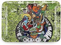 Ooze - Metal Rolling Tray - Small 7.5"x6" - Ashtray - Rolling Tobacco Tray - Tobacco Accessories (Band Jam)