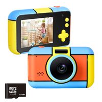 Kids Camera, Easy Hood 1080P HD 2.4 Inch IPS Screen Digital Video Camcorder with 32GB SD Card, OTG Function, Fill Light, Gift for 4-10 Years Old Children Boys Girls