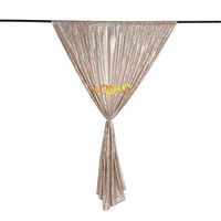 LQIAO 4x7ft Champagne Shimmer Sequin Fabric Photo Backdrop,Wedding Photo Booth,Photography Background,Ceremony Background, Pocket 4x7FT(125x215cm))