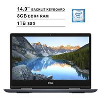 2019 Dell Inspiron 14 5482 14 Inch FHD 2-in-1 Touchscreen Laptop (Intel Core i7-8565U up to 4.6 GHz, 8GB RAM, 1TB SSD, Backlit Keyboard, Bluetooth, WiFi, HDMI, Windows 10, Grey) (Renewed)
