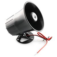 PSCCO DC 12V Siren Horn Wired Outdoor Alarm Loud Horn Sound Siren for Home Alarm System Security and Protection