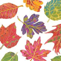 Caspari - Autumn Fall Party Set Napkins (Pack of 20), Multicolor
