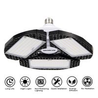 LED Garage Lights, Deformable LED Garage Ceiling Lights 7200 Lumens, CRI 80 Shop Lights for Garage，Ultra-Bright Mining Lamps with 3 Adjustable Panels，Working Light 、LED Light Bulbs for barn etc.