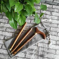 Edelehu Classic Cane Old Man Walking Stick Travel Folding Crutches Men Sandalwood Wood-Colored Mobility Height 88Cm Rod