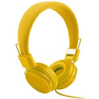 Clearance Sale ! Adjustable Foldable Kid Wired Headband Earphone Headphones with Mic Stereo Bass by Charberry (Yellow)