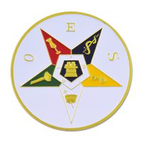 Order of the Eastern Star Round Masonic Auto Emblem - 3" Diameter