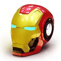 GFDay Wireless The Avengers Marvel Iron Man Helmet Bluetooth Speaker with Light Up LED