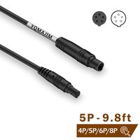 Backup Camera Extension Cable, 5 Pin 9.8 Ft Dash Cam Cord Car Dash Camera Rear View Camera Cord Wires-4P 6P 8P Dash Cam Cord Search YQMAJIM