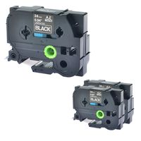 NineLeaf Laminated Label Tape Labeling Cassette Compatible for Brother P-Touch TZe355 TZ-355 TZe-355 TZ355 TZe TZ 355 PT2430PC PT-P700 PT-P750W PT2430PC White on Black 24 mm x 8 m 1'' 26.2ft 3 Pack