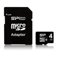 Silicon Power 4GB Class 6 microSDHC Memory Card w/SD Adapter