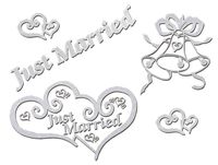 Darice VL3007, Bridal Car Window Cling 11-Piece, 4-Sheet, 8-Inchby13 1/4-Inch