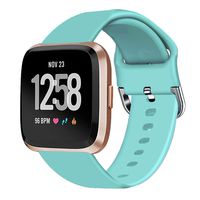 Veiai Sport Bands Compatible with Fitbit Versa,Soft Rubber Wristbands Versa Accessories for Women and Men (Dark Teal)